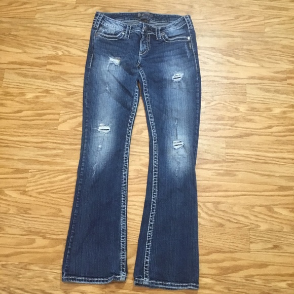Silver Jeans Denim - Women's Distressed Silver pioneer jeans